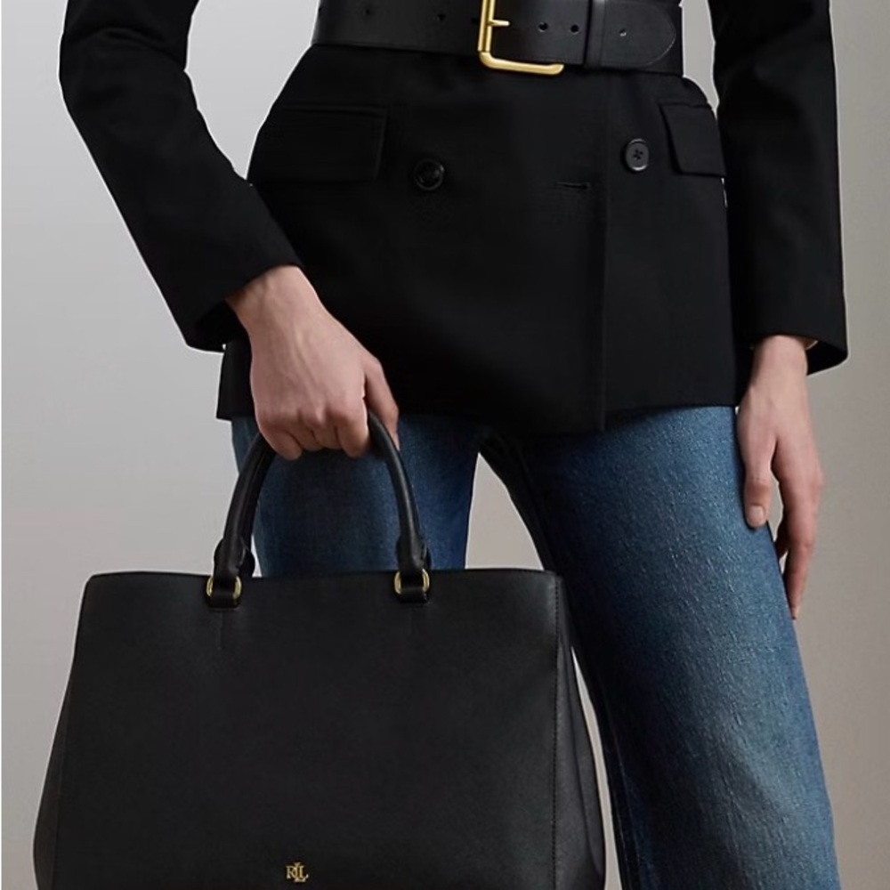 Ralph Lauren Hanna Classic Black Satchel